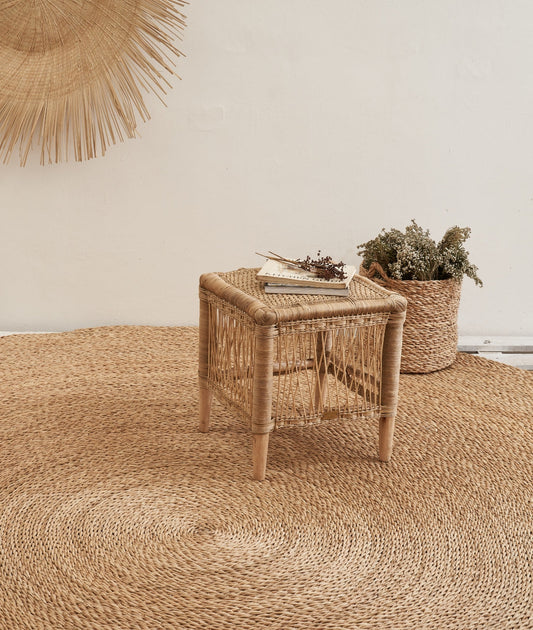 Traditional Cane Side Table