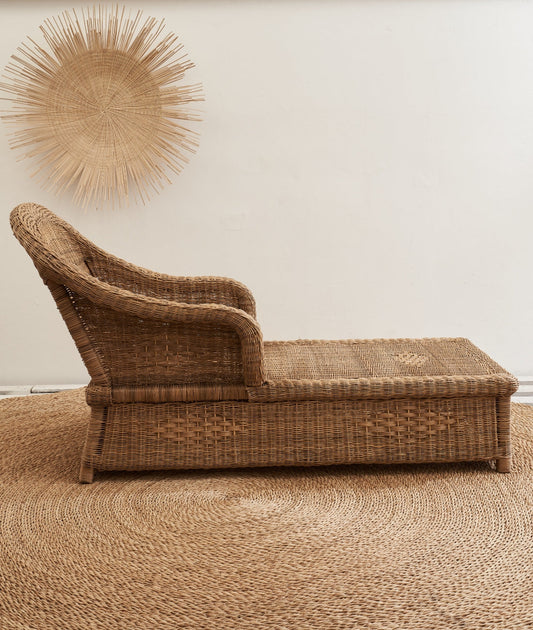 Natural Cane Lounger