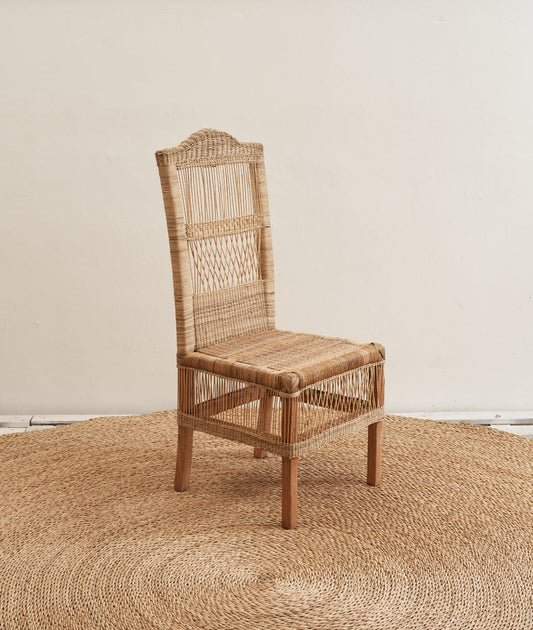 Open Weave Cane Dining Chair