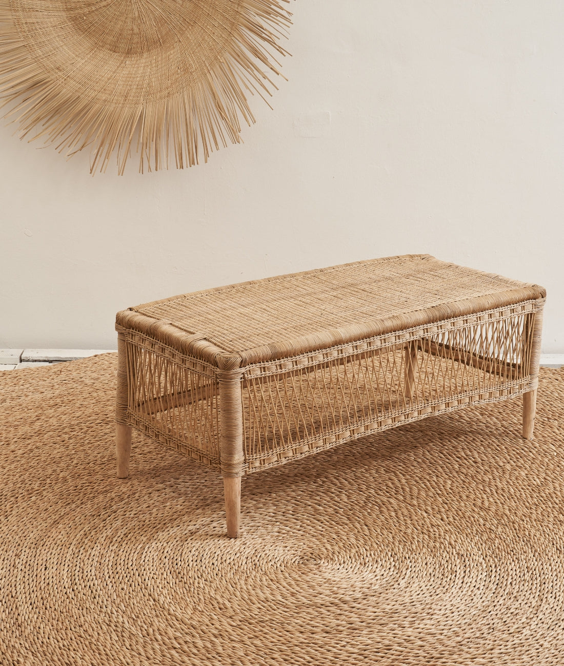 Traditional Cane Bench