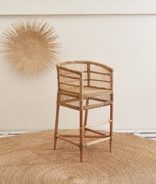 Traditional Cane Bar Stool